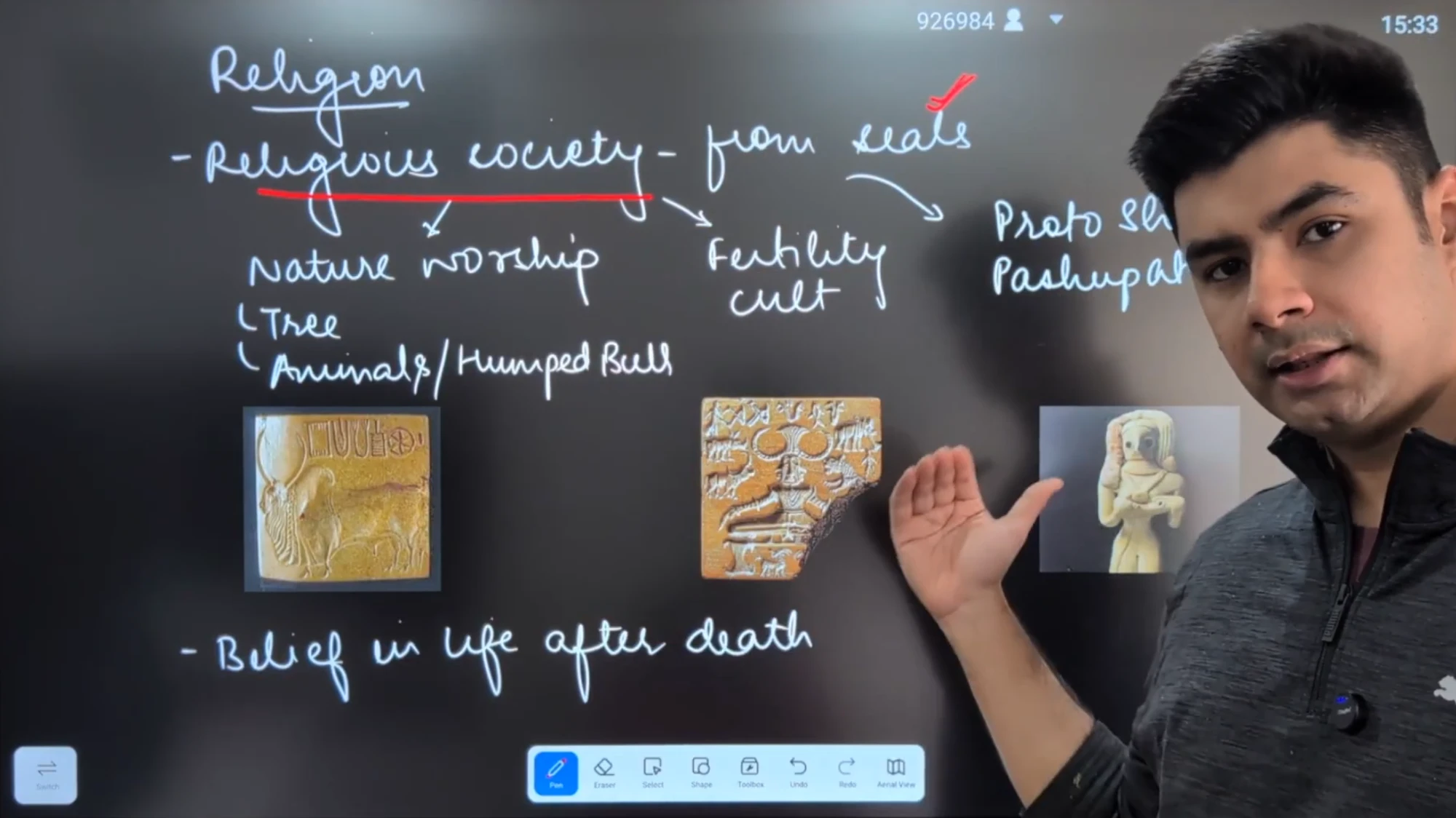 Anmol teaching Indus Valley religion